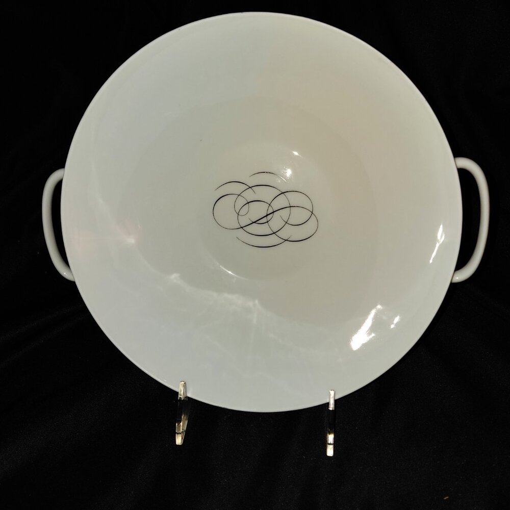 RAYMOND LOEWY'S ROSENTHAL Vegetable Bowl with handles in Script Pattern